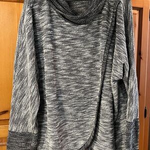 Calvin Klein Performance Black and Gray Cowl Neck Sweater
